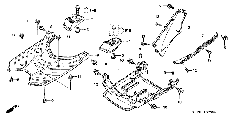 Καπάκι Δεξί Honda SCV-100 Lead